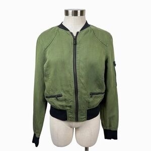 Sanctuary Army Green Cropped Jacket Size‎ X-Small